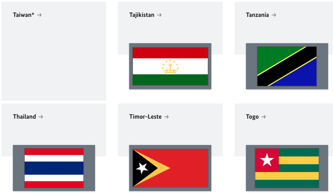 Germany Removes Taiwan Flag From Official Government Homepage