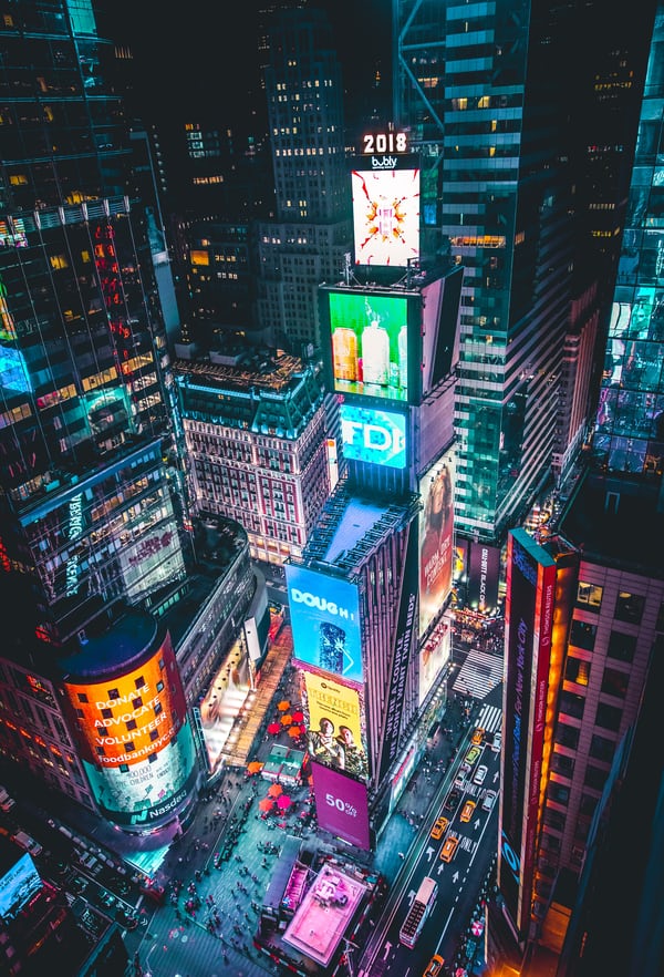 Messages Flood Times Square, NYC, Courtesy – PureVPN