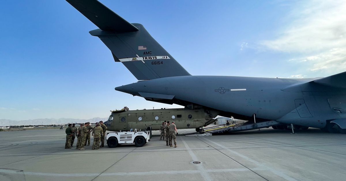 Last c17 aircraft leaves Kabul airport, ending long war with Afghanistan