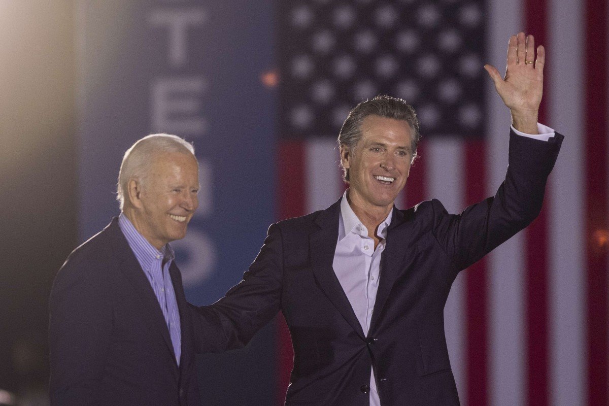 President Biden campaigned with Gavin Newsom near LA