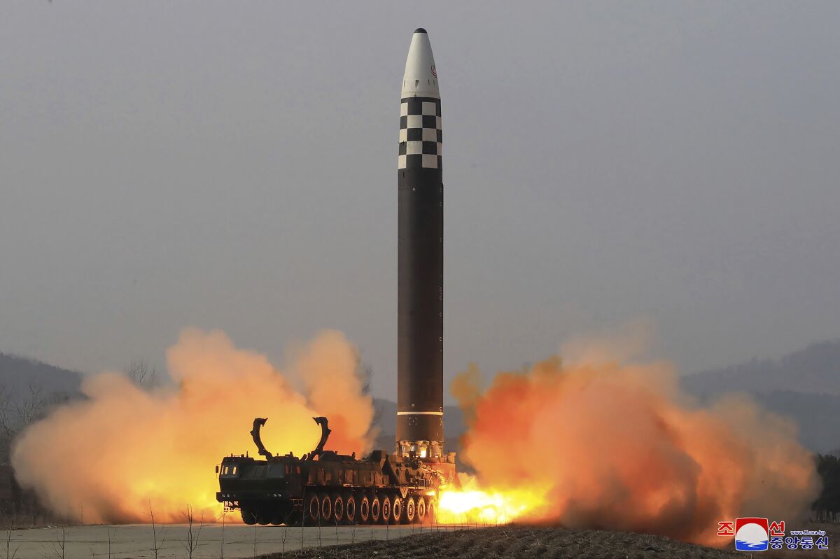 A suspected missile fired by North Korea