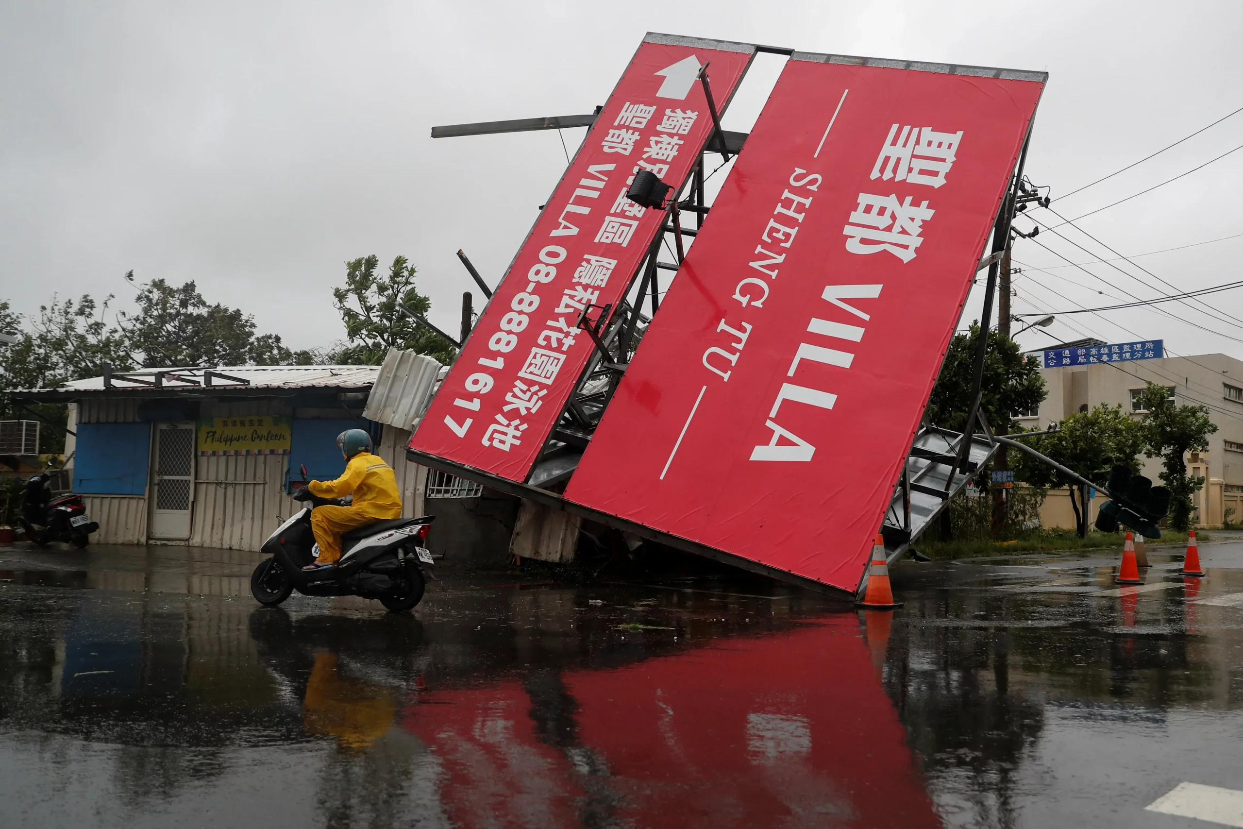 Taiwan records third most powerful winds in the world as Typhoon Koinu hits