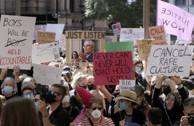 Police slams protesters calling for an end to violence against women