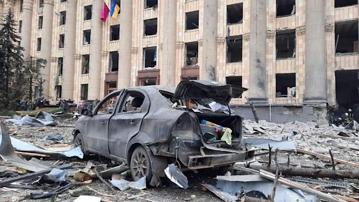 Zelensky mentions Russia’s Kharkiv attacks as war crimes