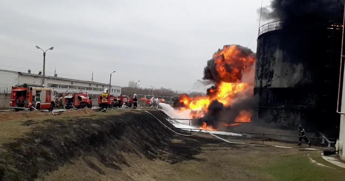 Russia holds Ukraine responsible for oil depot attack