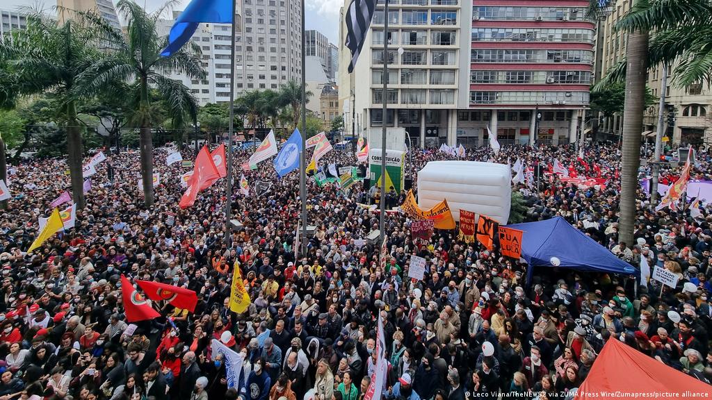 Brazilians protest choose democracy over Bolsonaro election fears