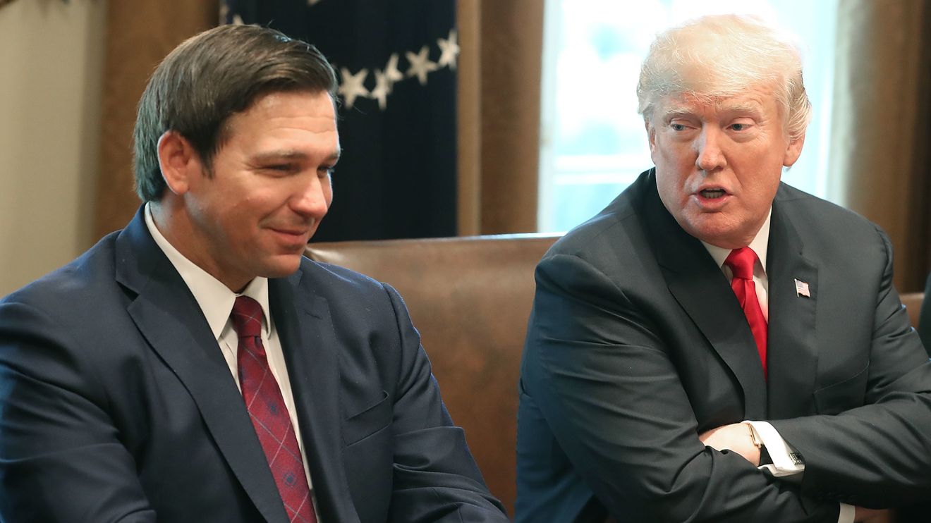 Donald Trump and DeSantis fire at each other