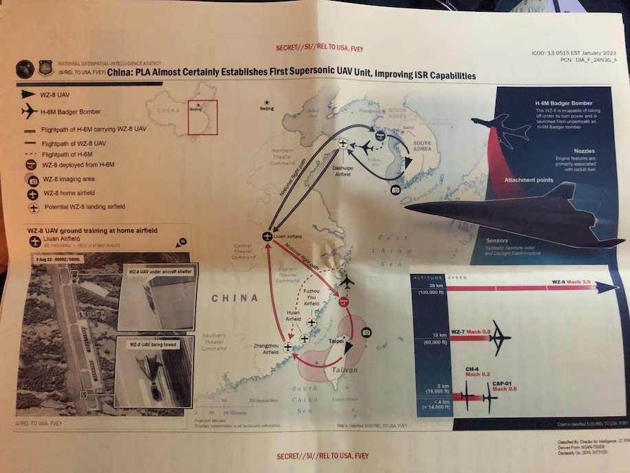 China is preparing supersonic spy drone unit to fight Taiwan, says US leak