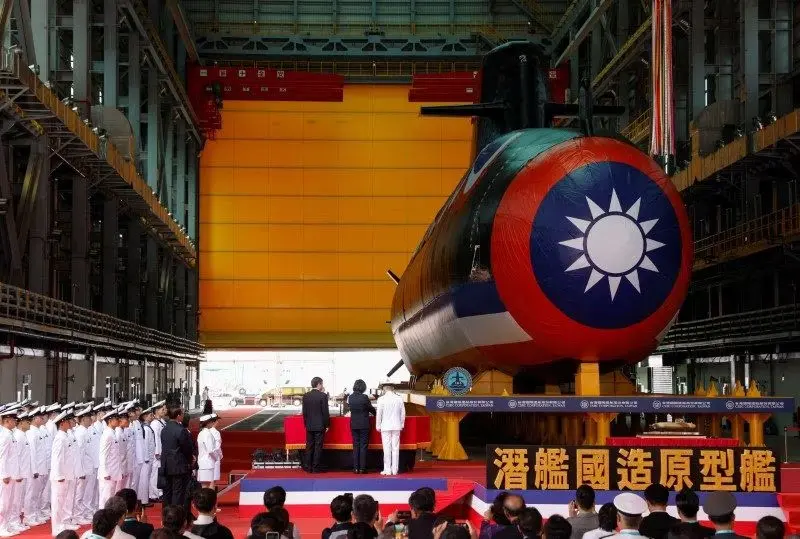 Taiwan unveils its first domestically developed submarine named ‘Narwhal’