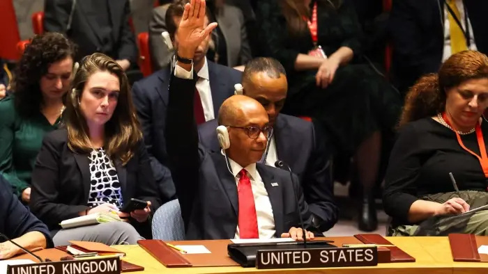 US vetoes the UN resolution calling for an immediate ceasefire in Gaza