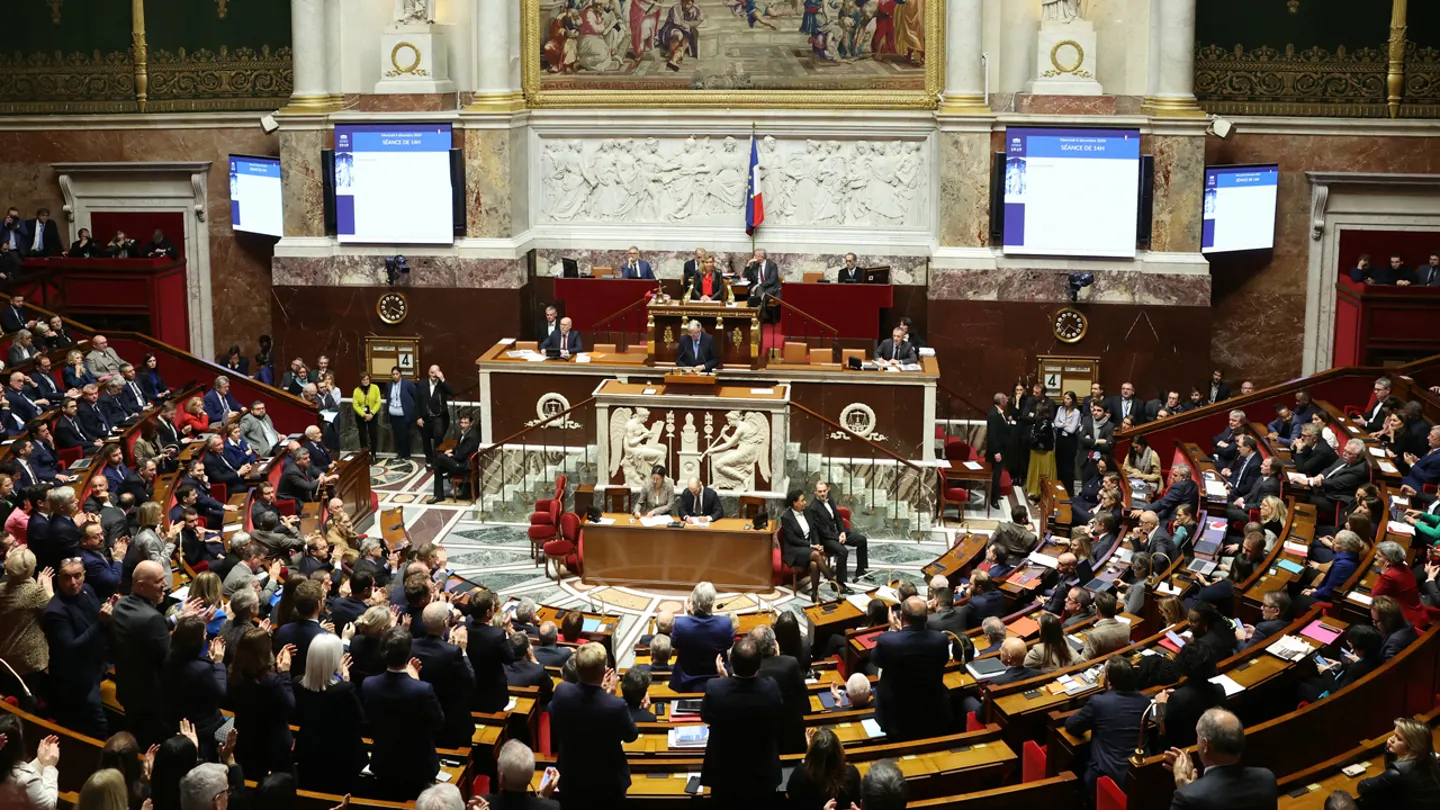 French government falls after no-confidence vote passed in the national assembly