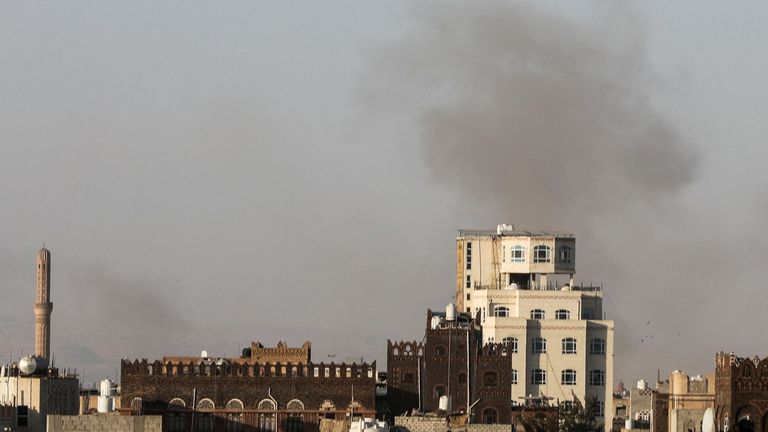 Israeli air strikes hit Yemen’s Sanaa airport, wounding UN crew member